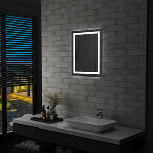 vidaXL LED-es fürdőszobai tükör érintésérzékelővel 50 x 60 cm kép