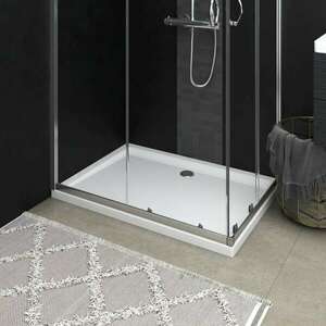 vidaXL téglalap alakú fehér ABS zuhanytálca 80 x 110 cm kép