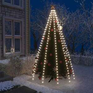 vidaXL karácsonyfa-fényháló 250 hideg fehér LED-del 250 cm kép