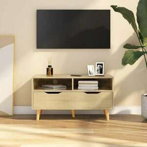 vidaXL sonoma-tölgyszínű forgácslap TV-szekrény 90 x 40 x 48, 5 cm kép