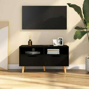 vidaXL fekete forgácslap TV-szekrény 90 x 40 x 48, 5 cm kép