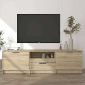 vidaXL sonoma-tölgyszínű szerelt fa fali TV-szekrény 140x35x40 cm kép