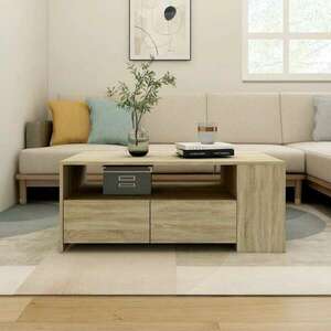 vidaXL sonoma-tölgyszínű szerelt fa dohányzóasztal 102 x 55 x 42 cm kép