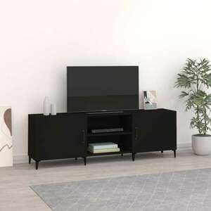 vidaXL fekete szerelt fa TV-szekrény 150 x 30 x 50 cm kép