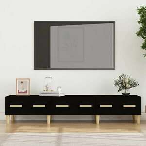 vidaXL fekete szerelt fa TV-szekrény 150 x 34, 5 x 30 cm kép
