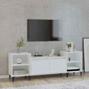 vidaXL fehér magasfényű szerelt fa TV-szekrény 160x35x55 cm kép