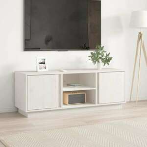 vidaXL fehér tömör fenyőfa TV-szekrény 110 x 35 x 40, 5 cm kép