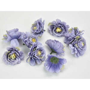 Fodros virágfej lila 4cm 10db/csomag kép
