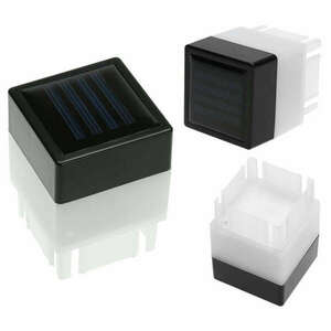 Vízálló napelemes LED kocka lámpa, kültéri dekoráció kép