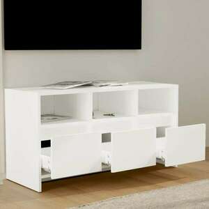 vidaXL fehér forgácslap TV-szekrény 102 x 37, 5 x 52, 5 cm kép
