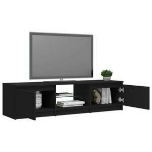 Fekete tv-szekrény led-lámpákkal 140 x 40 x 35, 5 cm kép