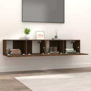 vidaXL barna tölgy színű szerelt fa TV-szekrény 80 x 30 x 30 cm kép