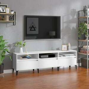 Fehér szerelt fa tv-szekrény 150 x 30 x 44, 5 cm kép