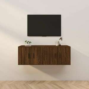 2 db barna tölgyszínű fali tv-szekrény 57x34, 5x40 cm kép