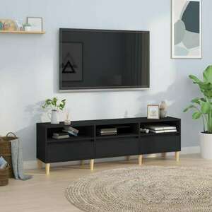 Fekete szerelt fa tv-szekrény 150 x 30 x 44, 5 cm kép