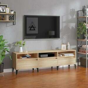 vidaXL sonoma-tölgyszínű szerelt fa fali TV-szekrény 150x30x44, 5 cm kép