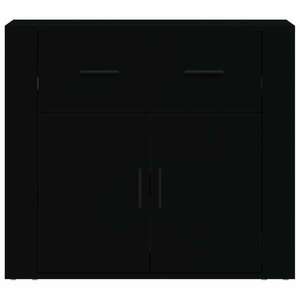 vidaXL fekete szerelt fa tálalószekrény 80x33 x70 cm kép