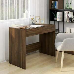 vidaXL barna tölgyszínű forgácslap íróasztal 101 x 50 x 76, 5 cm kép