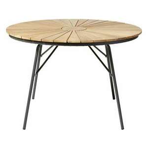 Valencia 100 cm-es kör alakú asztal teakfa asztallappal kép