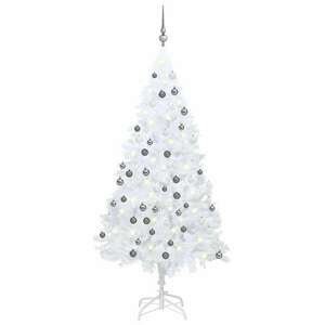 vidaXL fehér PVC műkarácsonyfa vastag ágakkal 180 cm kép