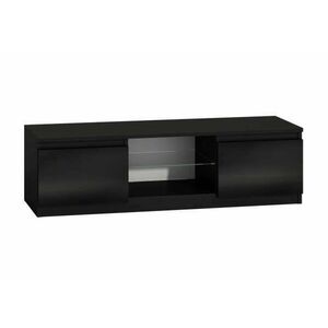 TV szekrény - Holzmeister - 140 cm - magasfényű fekete kép