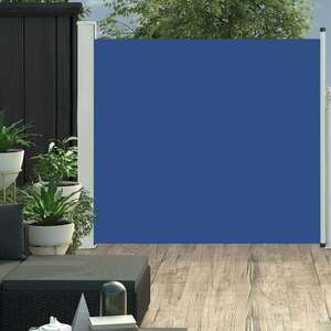 vidaXL kék kihúzható oldalsó teraszi napellenző 170 x 300 cm kép