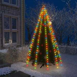 Karácsonyfa-fényháló 300 színes led-del 300 cm kép