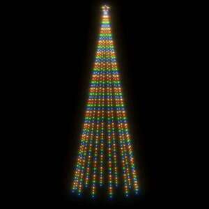 vidaXL karácsonyfa cövekkel 732 színes LED-del 500 cm kép