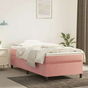 vidaXL rózsaszín bársony rugós ágykeret 80x200 cm kép