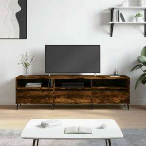 vidaXL füstös tölgyszínű szerelt fa TV-szekrény 150x30x44, 5 cm kép