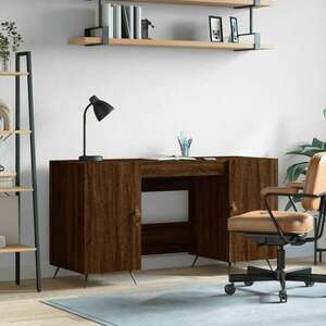 vidaXL barna tölgyszínű szerelt fa íróasztal 140 x 50 x 75 cm kép