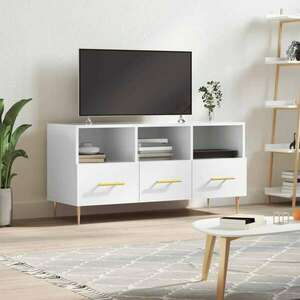 vidaXL fehér magasfényű szerelt fa TV-szekrény 102x36x50 cm kép