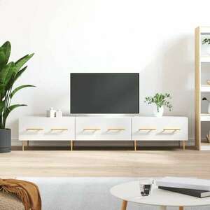 vidaXL fehér magasfényű szerelt fa TV-szekrény 150x36x30 cm kép