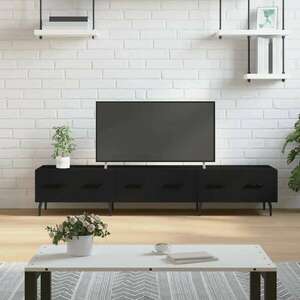 Fekete műfa tv-szekrény 150 x 36 x 50 cm kép