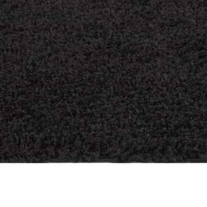 Fekete hosszú szálú bozontos szőnyeg 200 x 290 cm kép