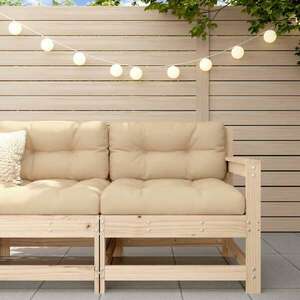 vidaXL tömör fenyőfa kerti szék párnával kép