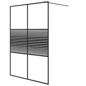 fekete zuhanyfal átlátszó ESG üveggel 140 x 195 cm kép