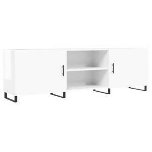 vidaXL fehér magasfényű szerelt fa TV-szekrény 150x30x50 cm kép