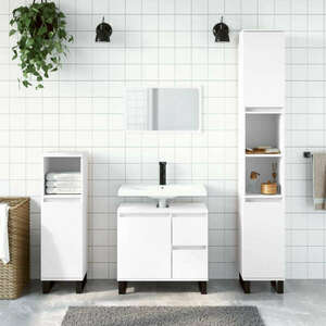 vidaXL fehér szerelt fa fürdőszobaszekrény 65 x 33 x 60 cm kép