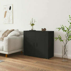 vidaXL fekete szerelt fa tálalószekrény 80x33 x70 cm kép