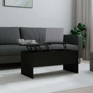 vidaXL fekete szerelt fa dohányzóasztal 102 x 50, 5 x 46, 5 cm kép
