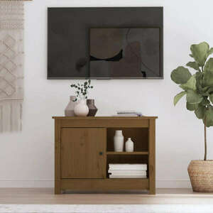 vidaXL mézbarna tömör fenyőfa TV-szekrény 70 x 36, 5 x 52 cm kép