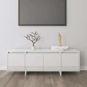 vidaXL magasfényű fehér forgácslap TV-szekrény 120 x 30 x 30 cm kép