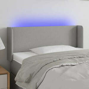 vidaXL világosszürke szövet LED-es fejtámla 83 x 16 x 78/88 cm kép