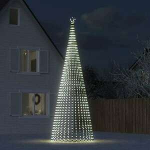 vidaXL hideg fehér karácsonyfa fénykúp 1544 LED-del 500 cm kép