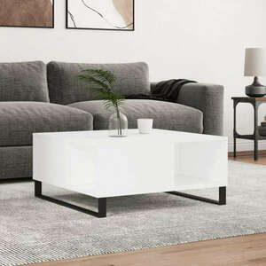 Fehér szerelt fa dohányzóasztal 80x80x36, 5 cm kép