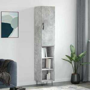 vidaXL betonszürke szerelt fa magasszekrény 34, 5x34x180 cm kép
