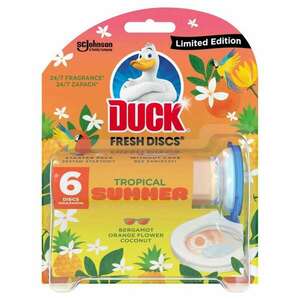 Wc öbíltő korong zselés 36 ml fresh discs duck® tropical summer kép