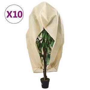 vidaXL 10 db növényvédő huzat cipzárral 70 g/m² 1x1, 55 m kép