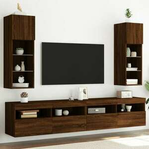 vidaXL 2 db barna tölgy színű TV-szekrény LED-ekkel 30, 5 x 30 x 90 cm kép
